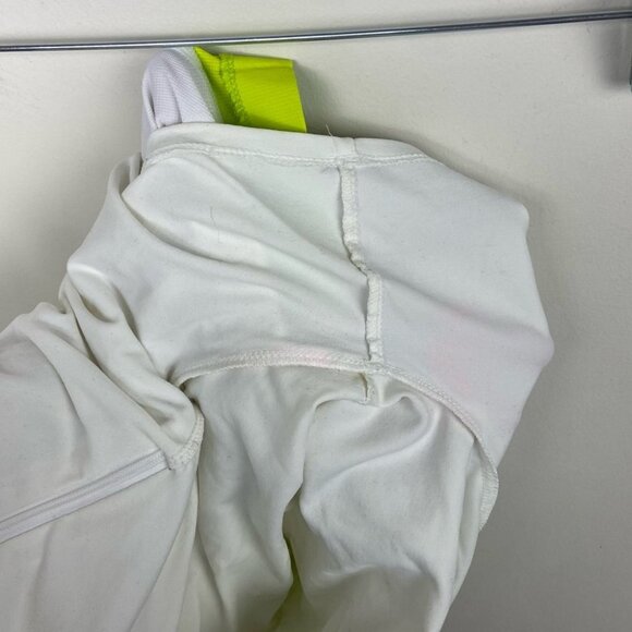 Puma Pleated Tech Golf Skirt White Neon Yellow Skort Trim Pocket Size 0 Tennis - Picture 13 of 14